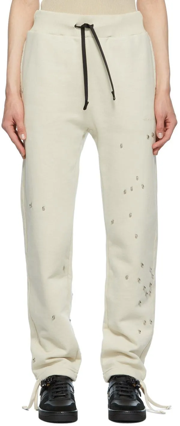 1017 ALYX 9SM Beige Studded Double Logo Lounge Pants