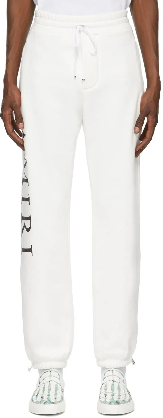 AMIRI White Large Logo Lounge Pants