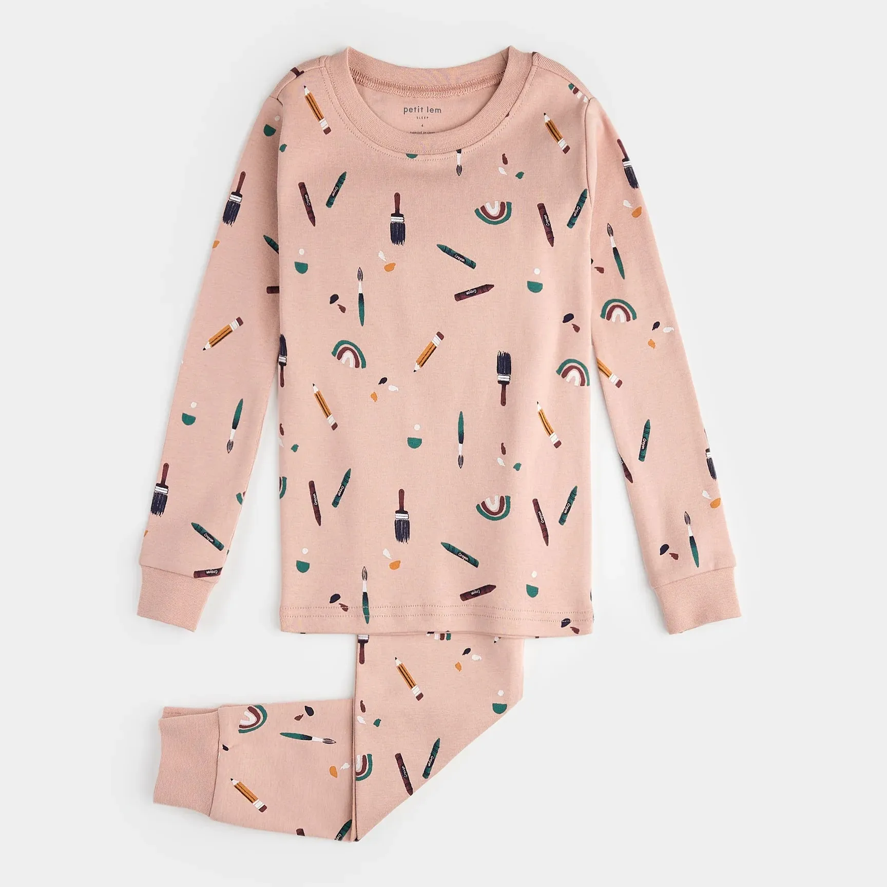 Arts and Crafts Print on Vintage Rose PJ Set - Rose