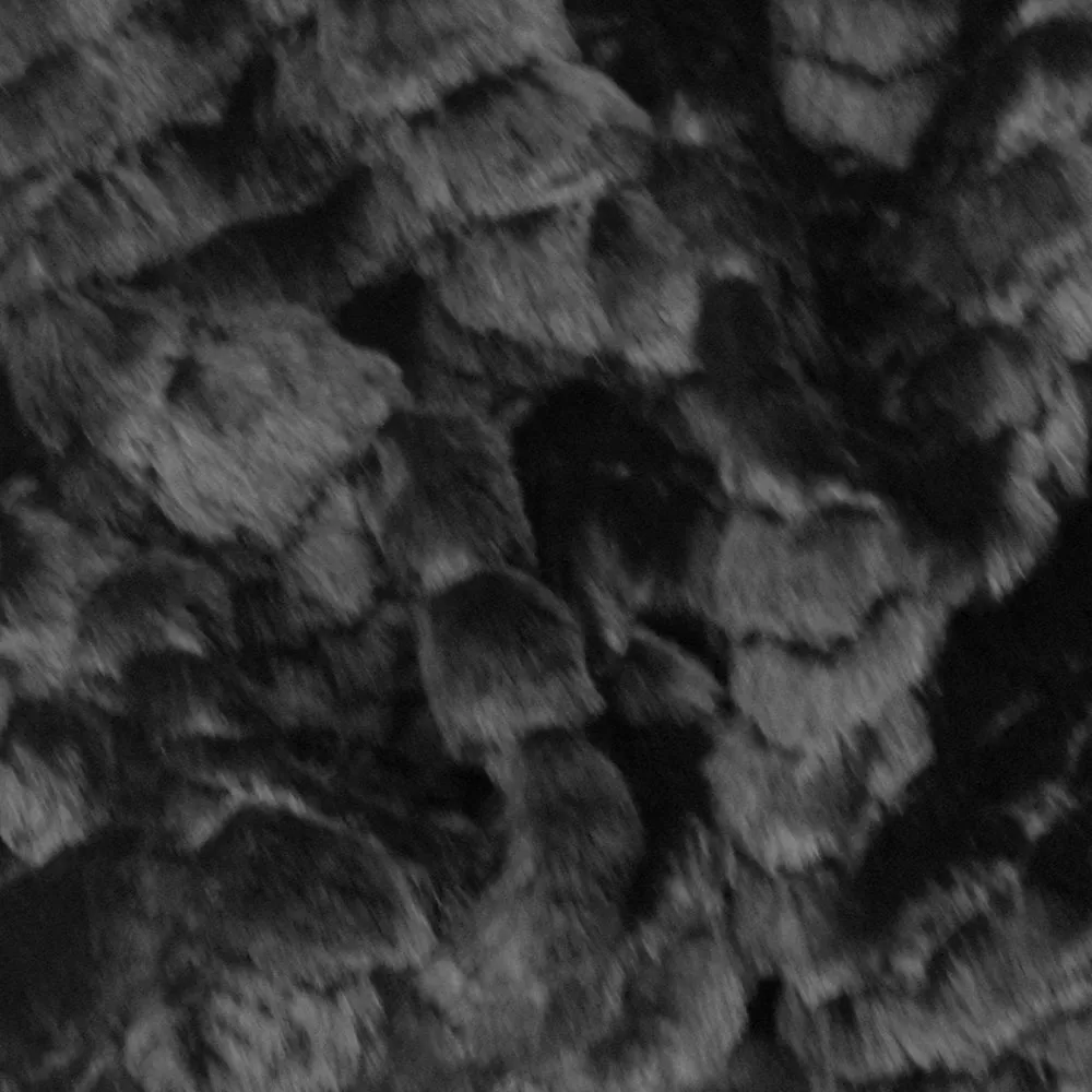 Black Famous Designer Embossed Crocodile Faux Fur Double Side Woven Fabric