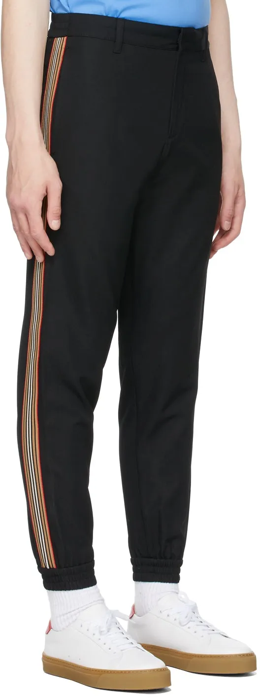 Burberry Black Stripe Jogging Lounge Pants
