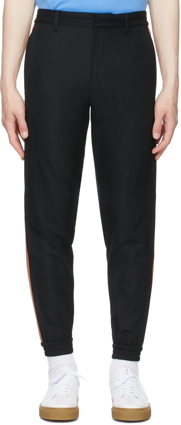 Burberry Black Stripe Jogging Lounge Pants