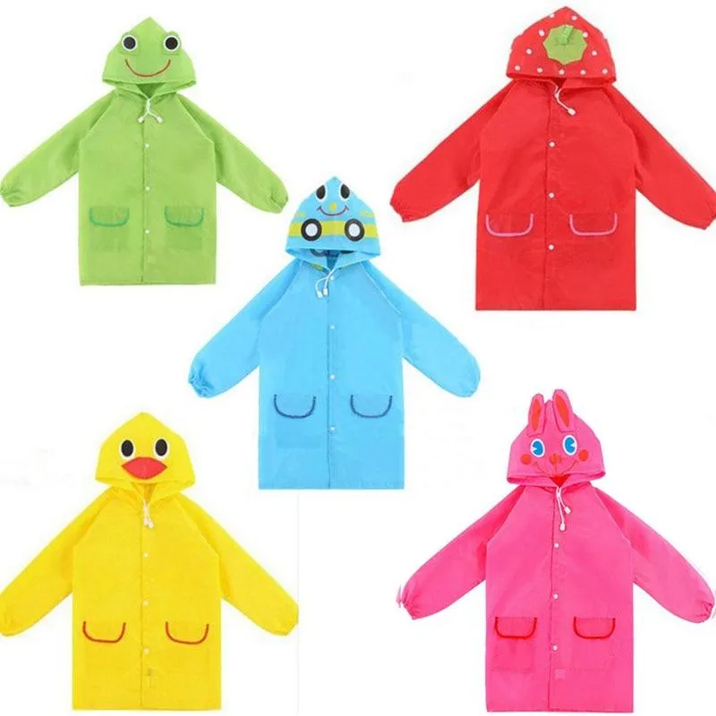 Cartoon Animal Style Kids Raincoatt