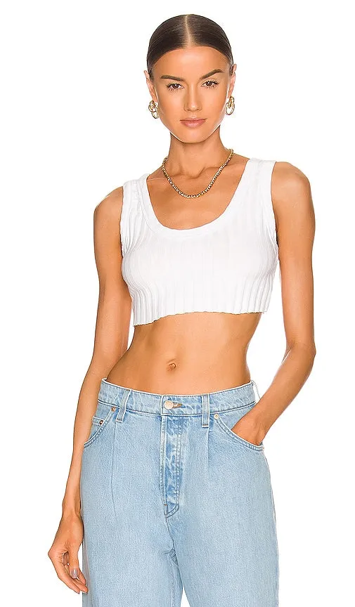 COTTON CITIZEN Capri Crop Tank in White