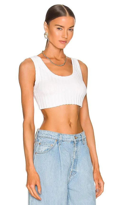 COTTON CITIZEN Capri Crop Tank in White
