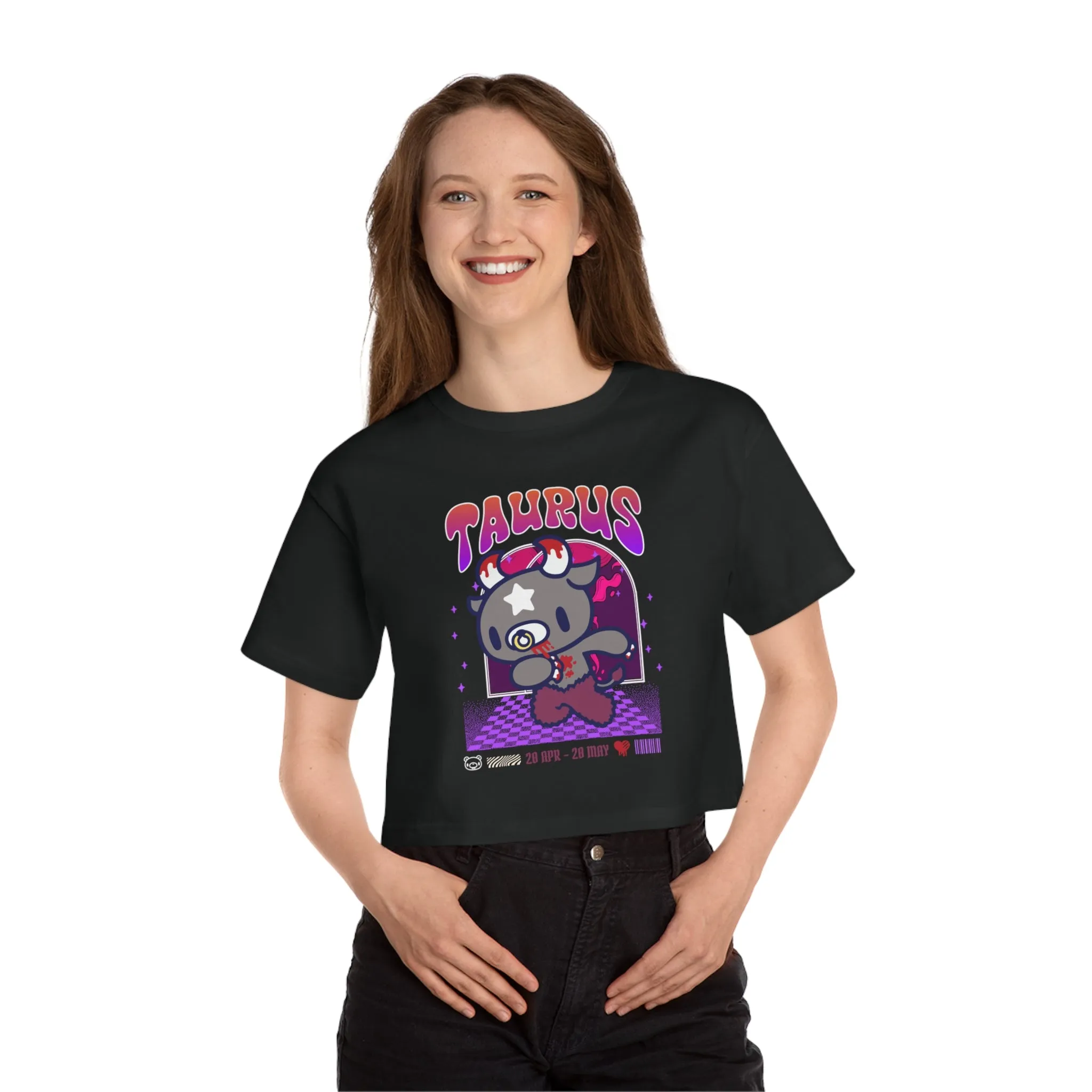 Gloomy Taurus Champion Women's Heritage Cropped T-Shirt