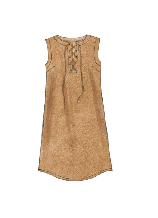 M7391 Misses' Laced or Split-Neck Tops and Dress