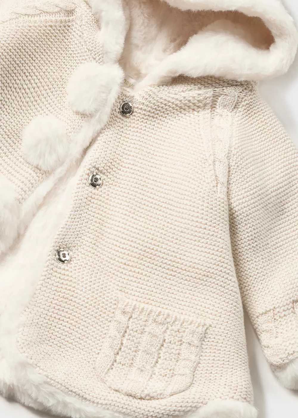 Mayoral Pom Pom Cardigan - Ivory