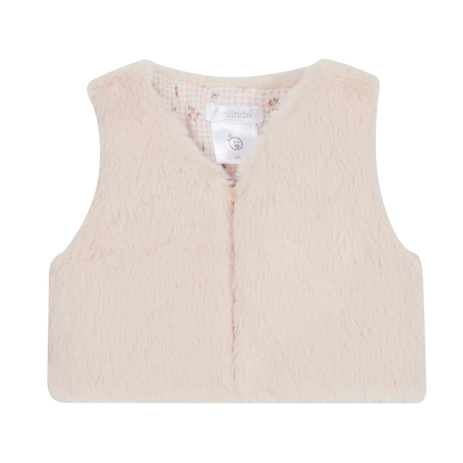 Peach Faux Fur Gilet