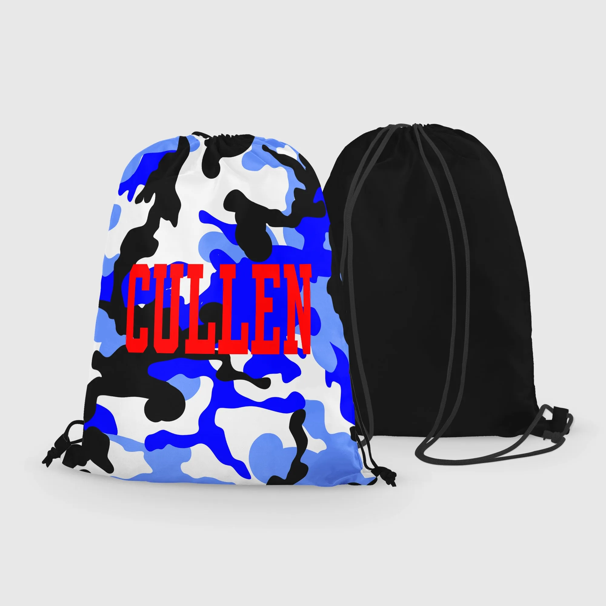 Personalized Camo Drawstring Bag