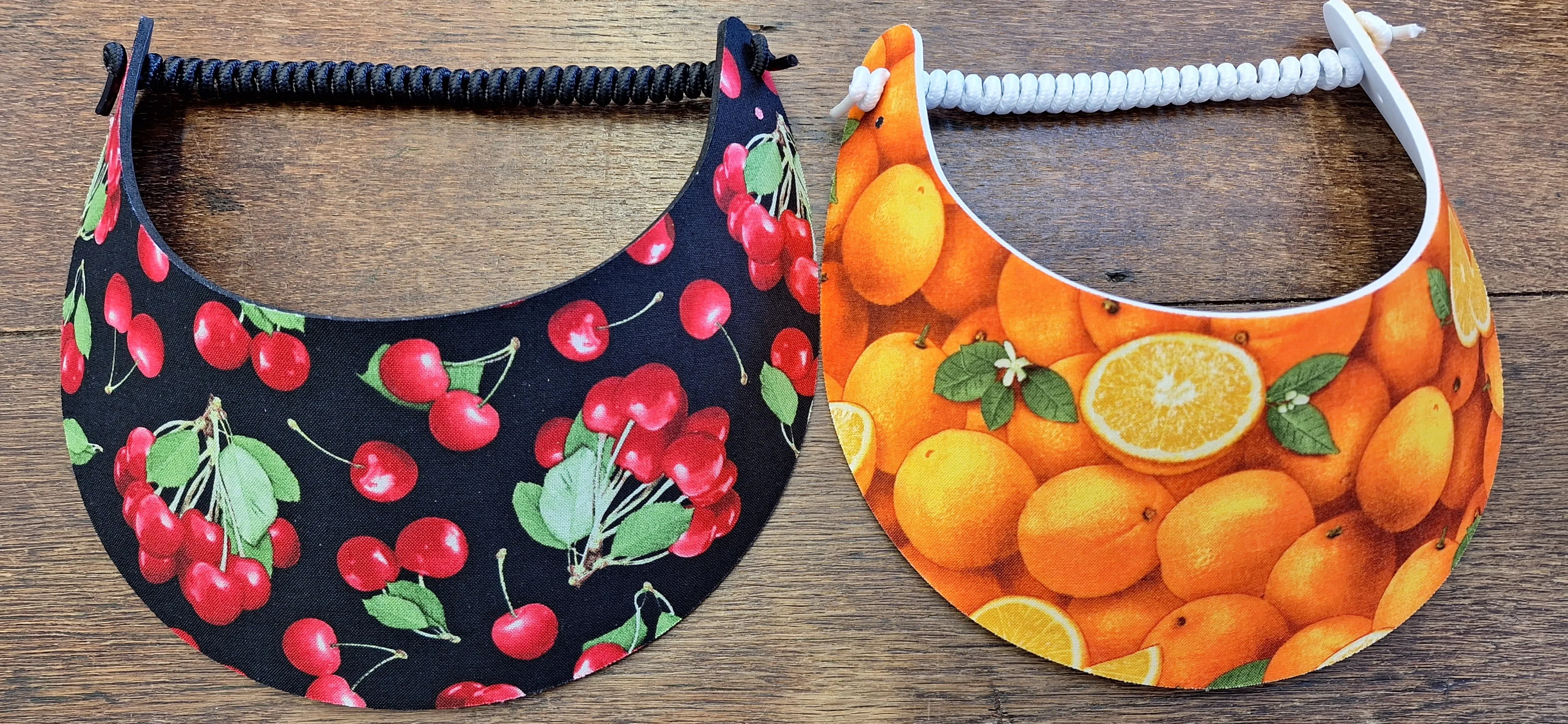 Sun Visors - Cherries and Oranges