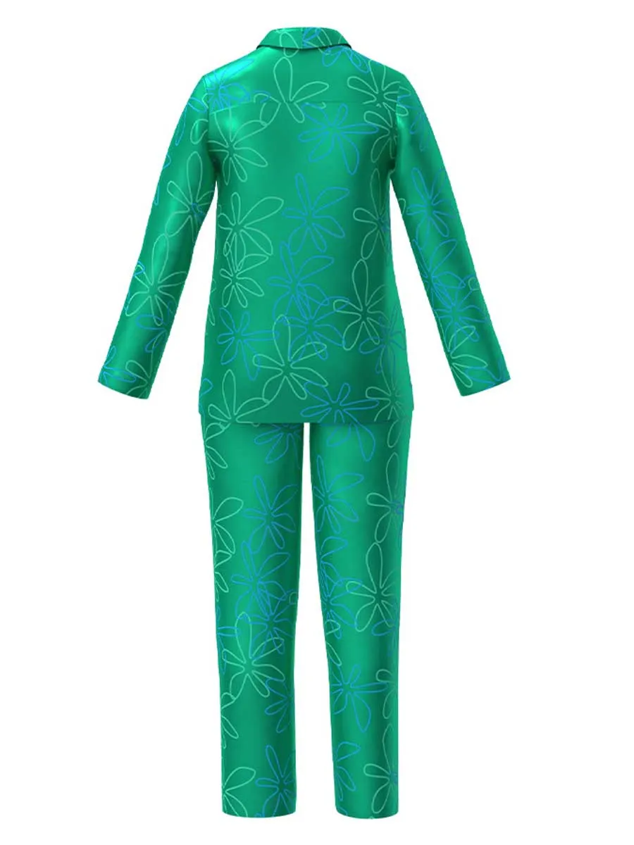 Two Piece Satin Sleep Pajama Set