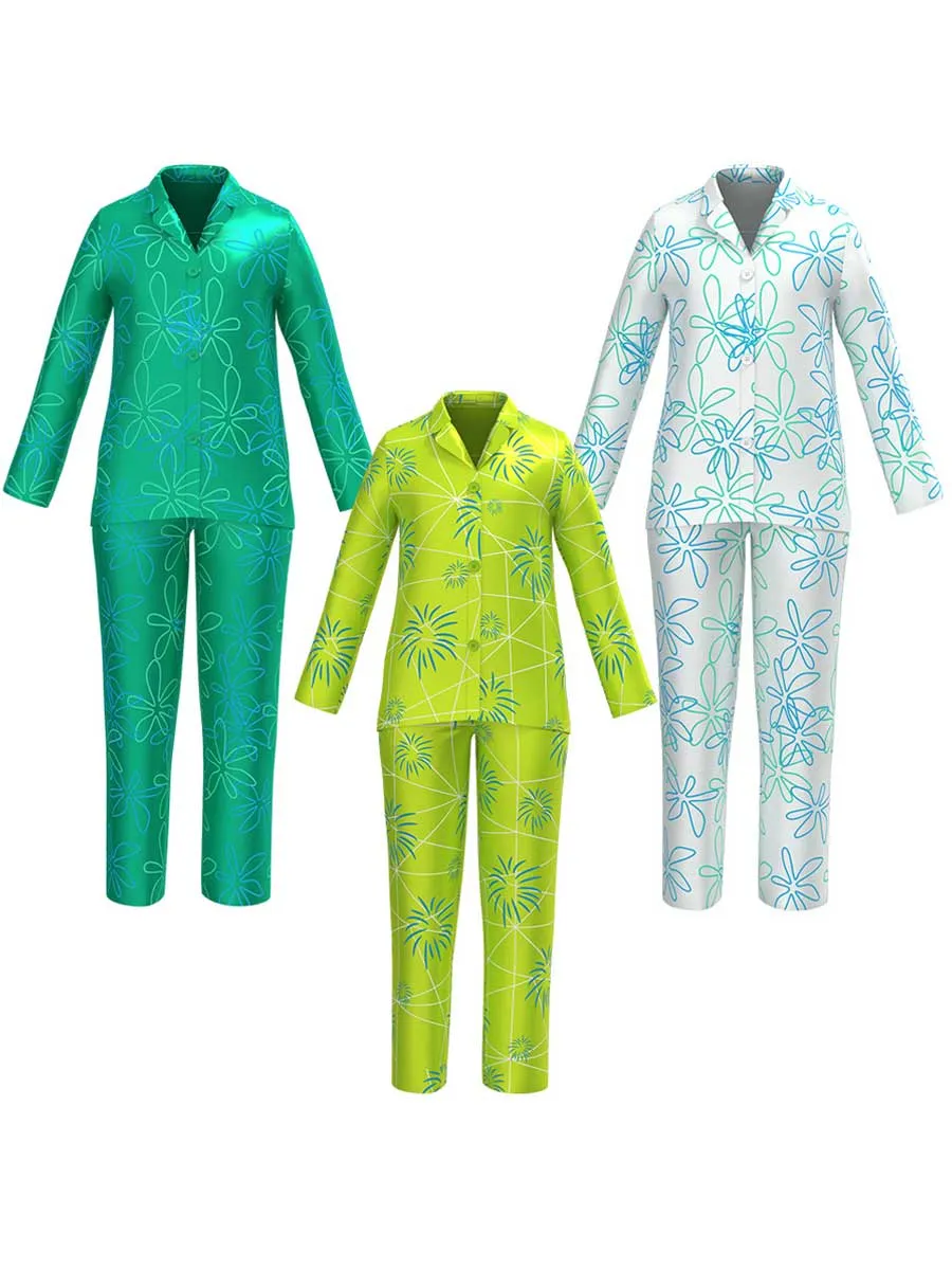 Two Piece Satin Sleep Pajama Set