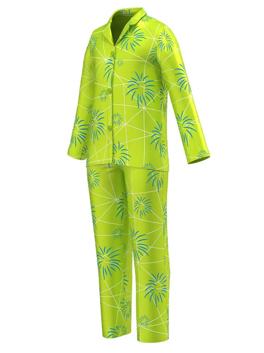 Two Piece Satin Sleep Pajama Set