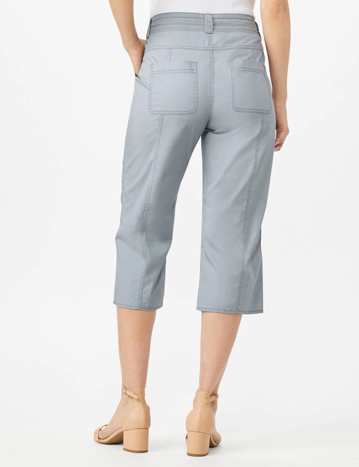 Utility Capri Pants with Drawstring Waist