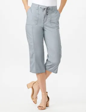 Utility Capri Pants with Drawstring Waist