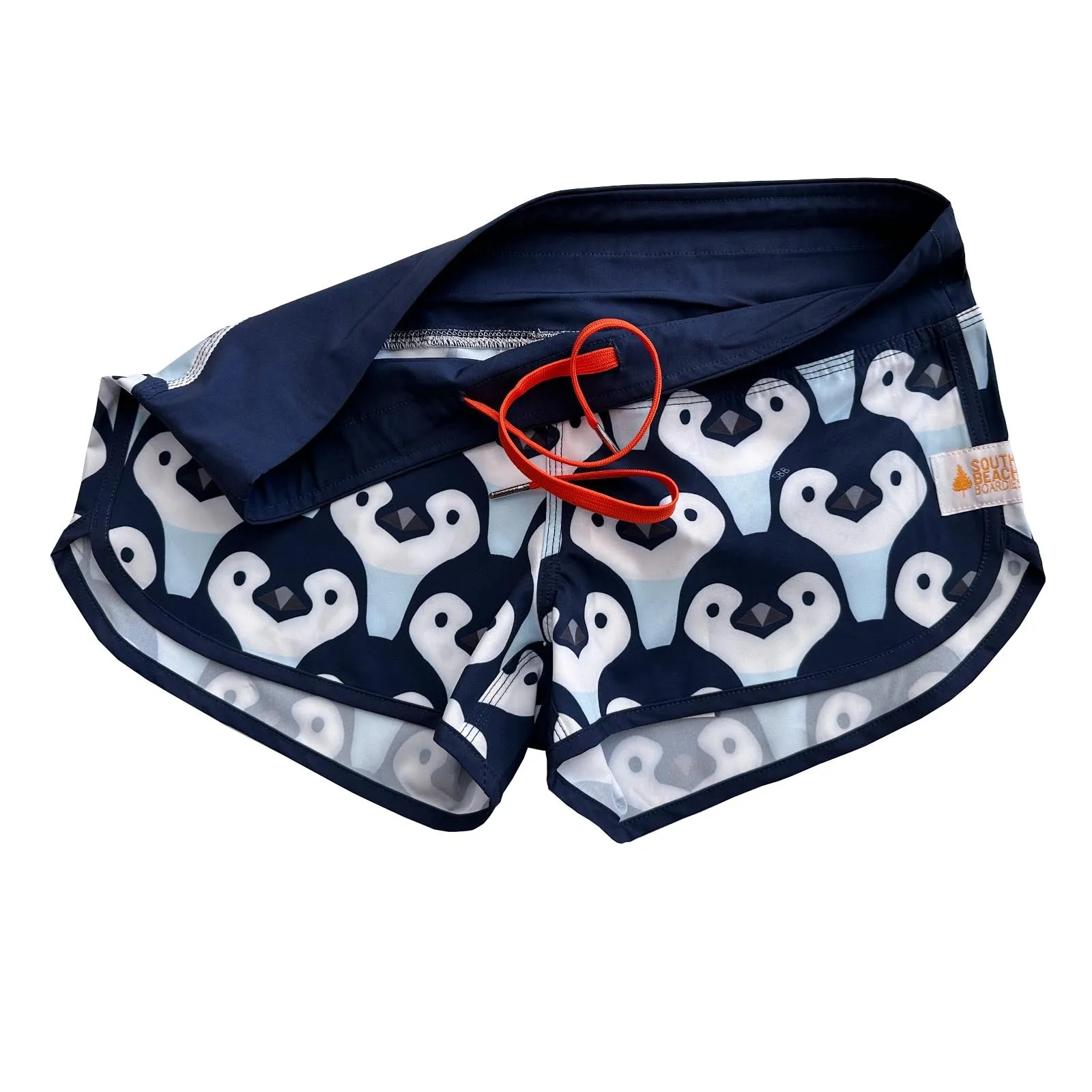 Women's Cute Butt Boardies: Penguin Parade