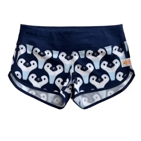 Women's Cute Butt Boardies: Penguin Parade